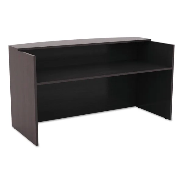 Alera Valencia Series Reception Desk with Counter - Espresso