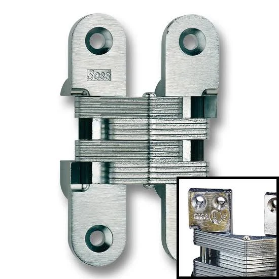 SOSS #216 Invisible Spring Closer Hinge Bright Nickel 216ICUS14
