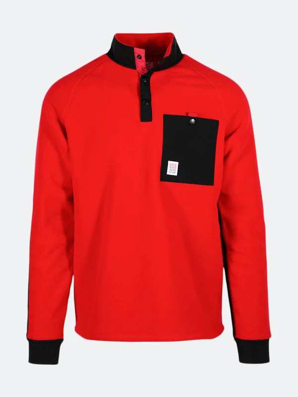 Topo Designs Mountain Fleece - Red - XL
