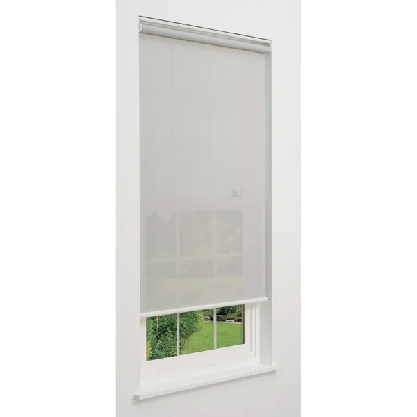 Linen Avenue Cordless 5% Solar Screen Standard Roller Shade, Grey 28 W x 78 H