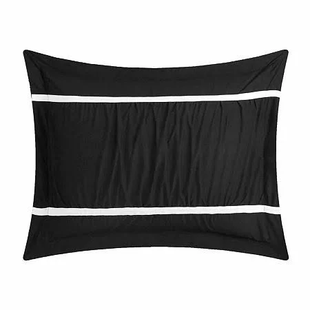 Chic Home Bella 8 Piece Comforter Set Reversible Bed in A Bag Black - King