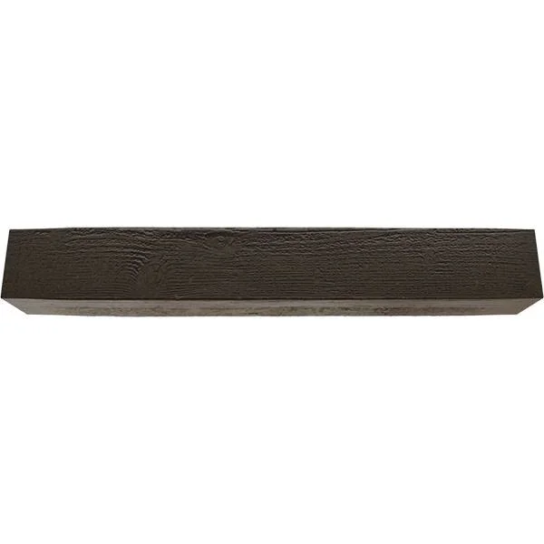 Ekena Millwork MANURS04X06X48ZW 4x22H x 6x22D x 48x22W Rough Sawn Faux Wood Fireplace Mantel, Premium Walnut