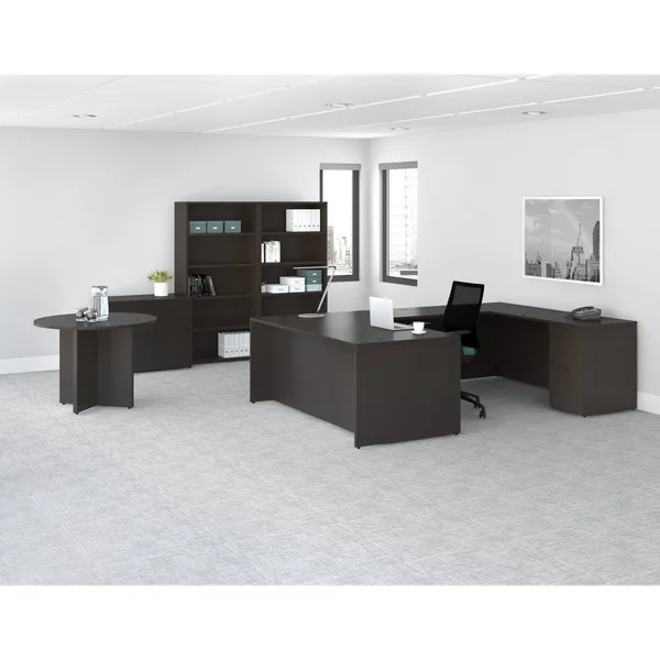 Lorell LLRPBK3469ES Prominence Laminate Bookcase - Espresso