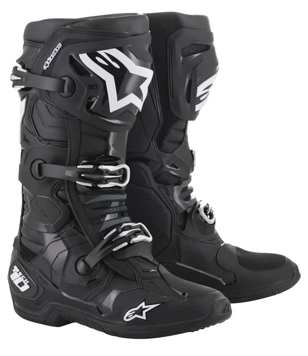 Alpinestars Tech 10 Cool Grey Orange Fluo Boots - Size: 9
