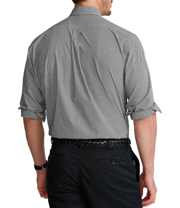 Polo Ralph Lauren Men's Big & Tall Classic-Fit Poplin Shirt - Blue/White Check - Size 2LT