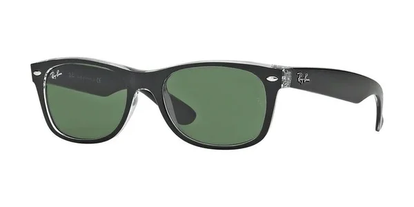Ray Ban RB2132 New Wayfarer - 901 Black/Crystal Green - 55 mm