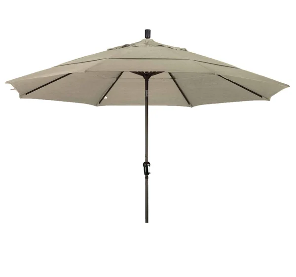 California Umbrella 11 ft. Aluminum Auto Tilt Patio Umbrella, Black
