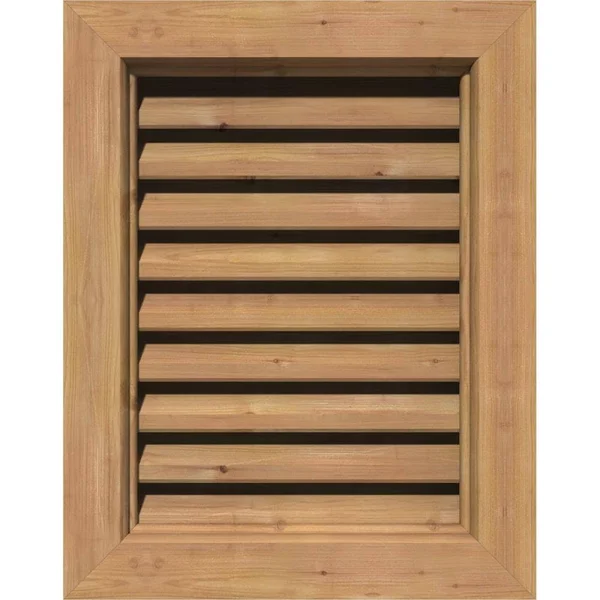 Ekena Millwork GVWVE32X1800SFUWR 32x22W x 18x22H Vertical Gable Vent (37x22W x 23x22H Frame Size): Unfinished - Functional, Smoot