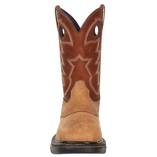 Rocky Men's 11 Western Saddle Original Ride Steel Toe Rkyw041, Size: 7, Brown