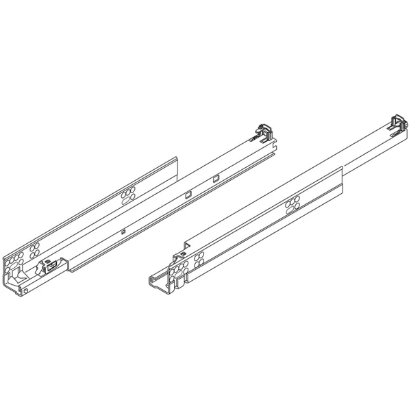 Blum 569.6860B Tandem 27 inch Full Extension Concealed Undermount Drawer Slide, Gray