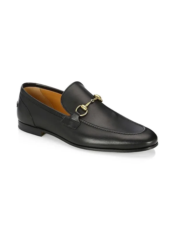 Gucci Jordaan Leather Loafer - Brown, Men's, 7D