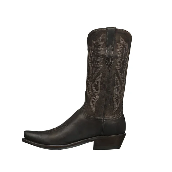 Lucchese Bootmaker Men's Lewis 7 Toe Western Boot - Size: 9, Chocolate Madras Goat