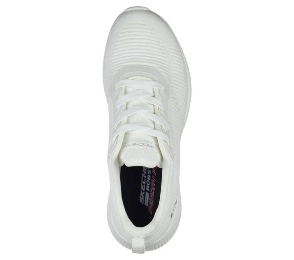 Skechers Women's Bobs Sport Squad - Tough Talk Sneaker - White, 8
