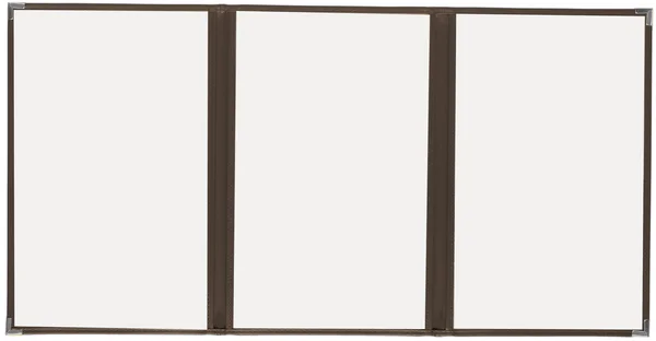 (Pkg of 10) Triple Pocket Cafe Menu COVER - 8絰11, Mahogany