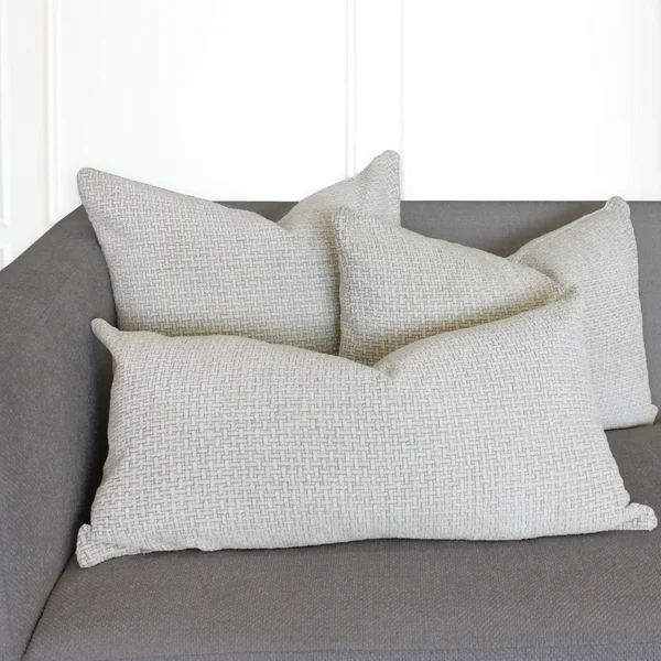 Rodeo Home Katana Textured Chenille Decorative Pillow with Insert - 22x22 x 24x22 - Denim
