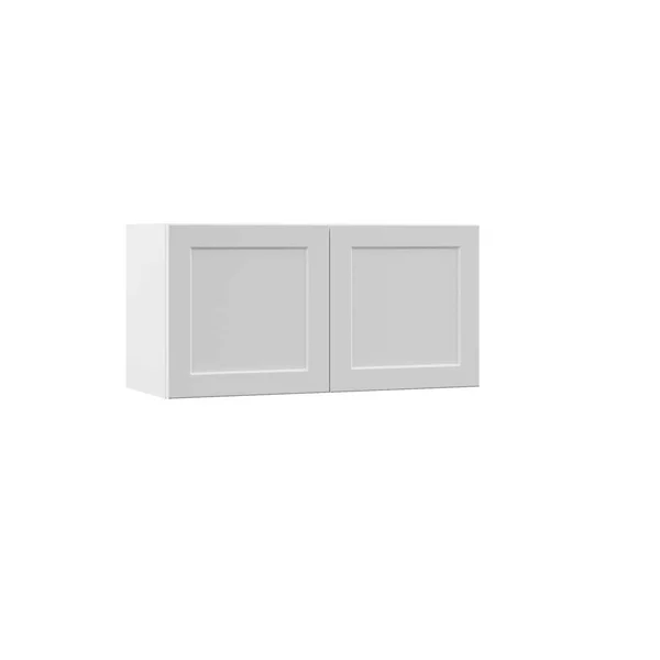 Hampton Bay Designer Series Melvern Assembled 30x15x12 in. Wall Bridge Kitchen Cabinet in White W3015-MLWH