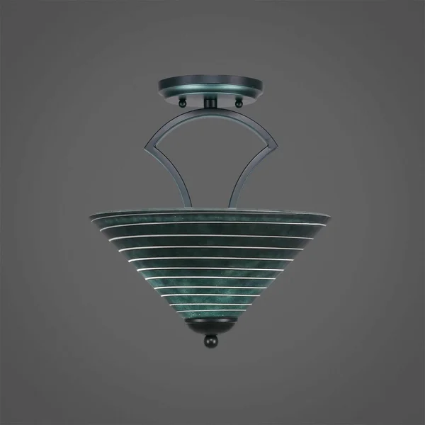 Toltec Lighting 563-MB-442 Zilo - Two Light Semi-Flush Mount Matte