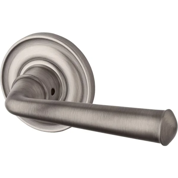 Baldwin PVFEDTRR152 Reserve Privacy Federal with Traditional Round Rose - Matte Antique Nickel Finish