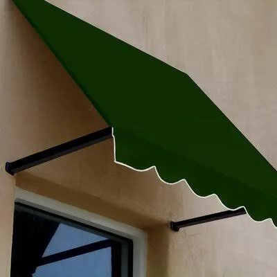 Slope Window Awning Awntech Color: Forest Green - Size: 31x22 H x 40.5x22 W x 24x22 D