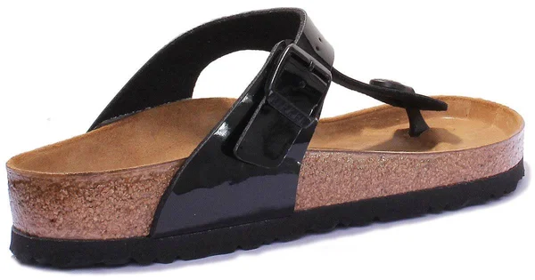 Birkenstock Gizeh Birko Flor Sandals - Patent Black