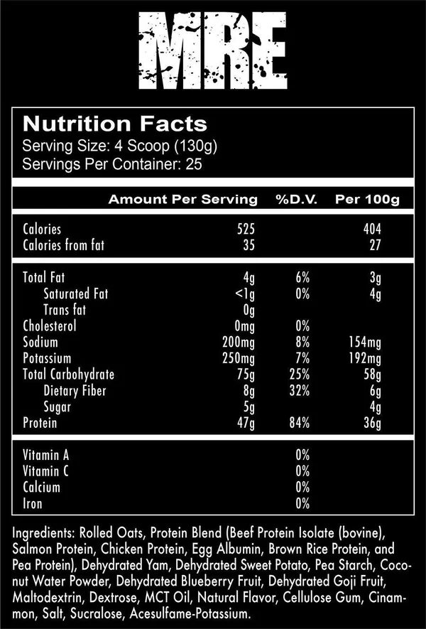 Redcon1 MRE Banana Nut Bread 25 Servings