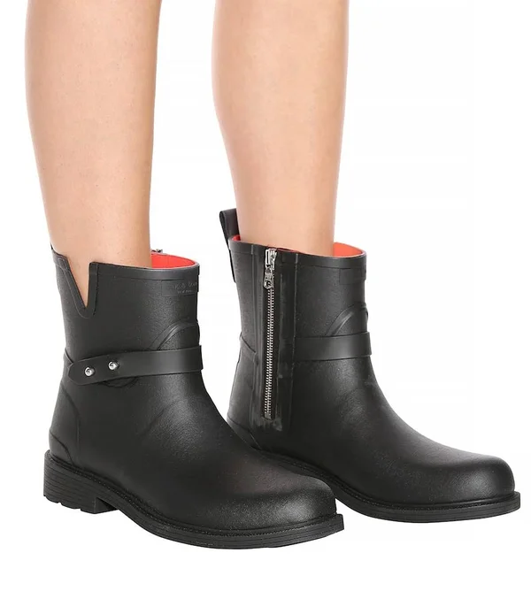 Rag & Bone, Moto Rain rubber ankle boots, Women, Black, 36, Ankle Boots