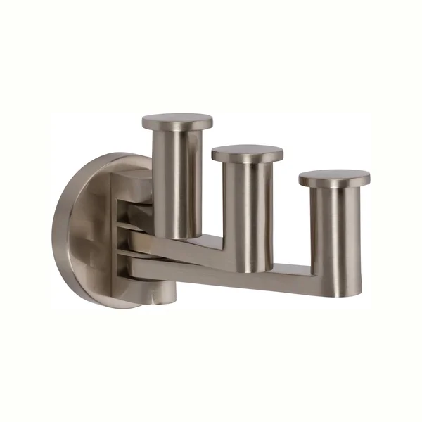 Ginger 4610T/SN Satin Nickel Kubic Triple Pivoting Robe Hook