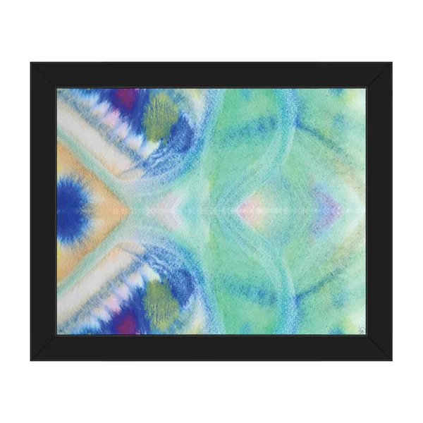 Click Wall Art &Incanto& Framed Graphic Art Format: Black Framed - Size: 13.5x22 H x 16.5x22 W