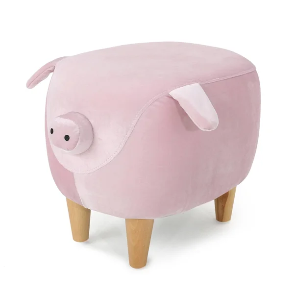Christopher Knight Home Burton Velvet Pig Ottoman, Pink