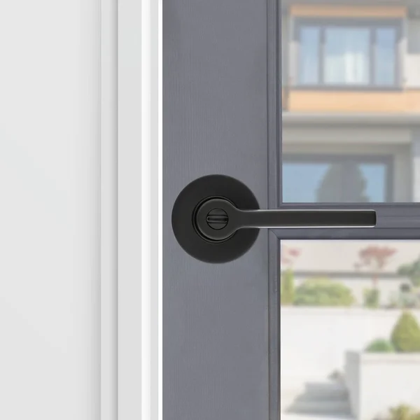 Baldwin 5260.LENT Contemporary Left Handed Single Cylinder Keyed Entry - Polished Chrome