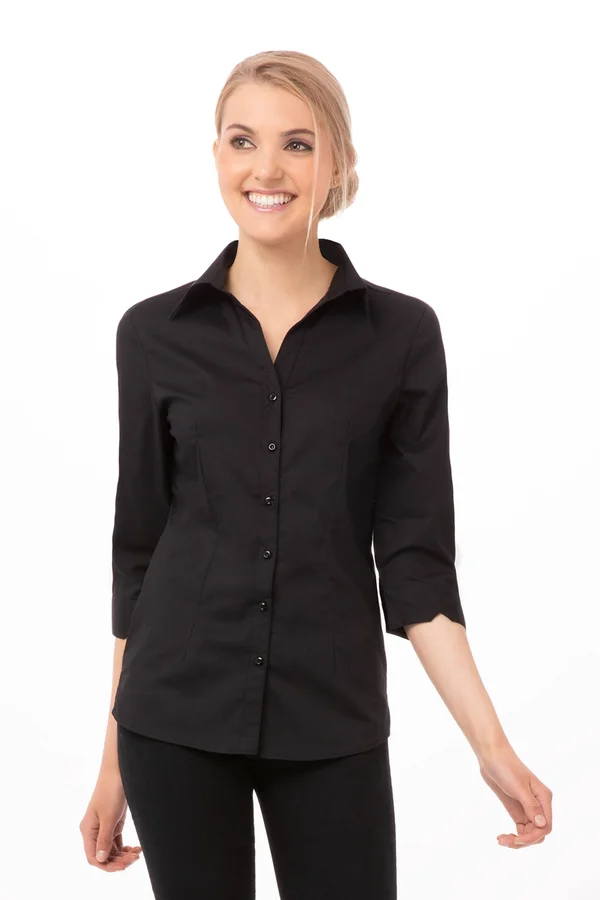 Women's Finesse Shirt - Black - 3XL - Chef Works