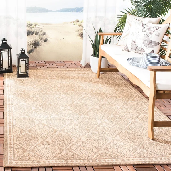 Safavieh Courtyard CY5149B 6&7x22 x 9&6x22 Coffee - Sand Rug
