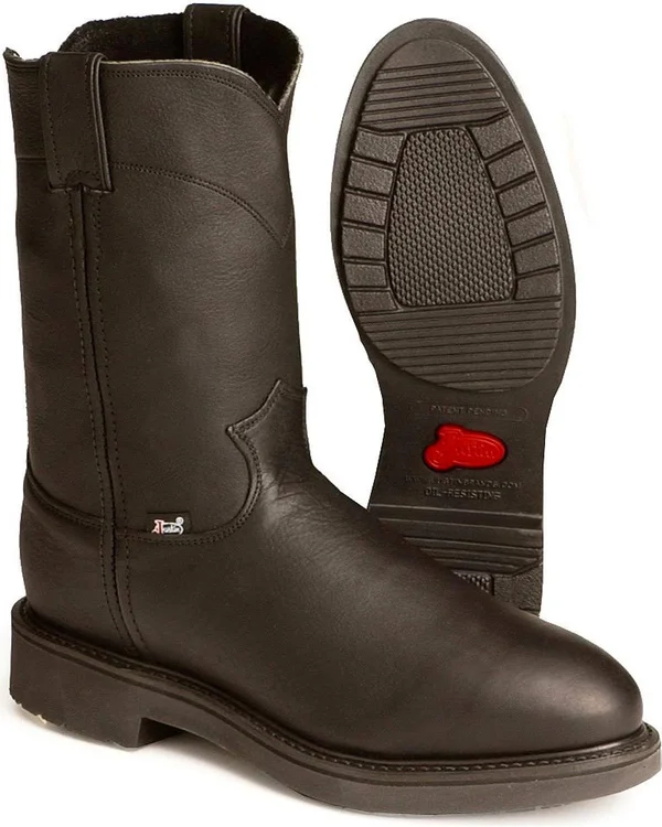 Justin Men's Conductor Black Steel Toe Work Boots - 4767 - Size 6.5