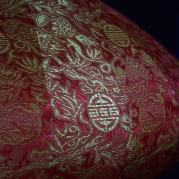 28x22 Red - Orange Vietnamese Silk Lantern, Diamond