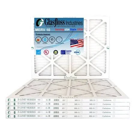 Glasfloss 28x30x1 - MERV 10 -Qty:6 - Furnace Air Filter - Made in USA (Actual Size: 27.5 x 29.5x7/8 inch)