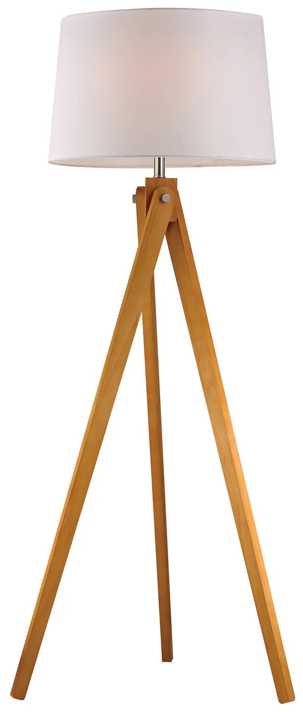 Dimond D2469 Wooden Tripod Floor Lamp in Natural Wood Tone