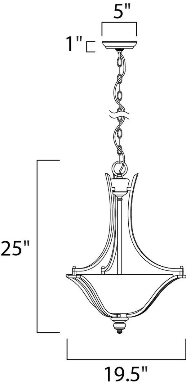 Maxim Lighting 10173WSOI Madera Pendant Light Oil Rubbed Bronze
