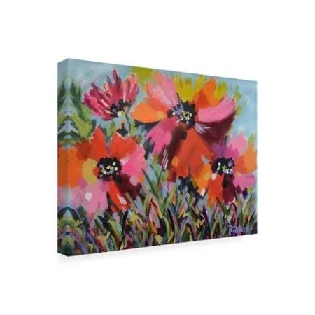 Trademark Art Pamela Gaten 'Red Poppy Field' Canvas Art