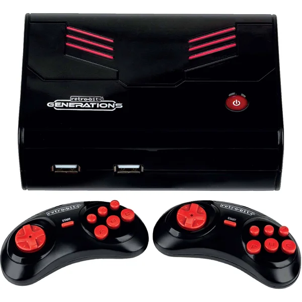 Retro-bit RB-PP-6539 Generations Plug & Play Game CONSOLE, Red & Black