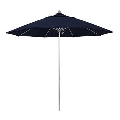 Caravelle 9' Market Umbrella Sol 72 Outdoor Frame Color: Silver Anodized - Fabric Color: Pacifica - Navy Blue