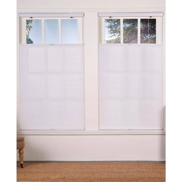 Perfect Lift Window Treatment Cut-to-Width White 1in. Cordless Light Filter Top Down Bottom Up Cellular Shade - 51in. W x 64in.