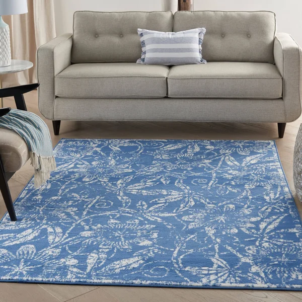 Nourison Whimsicle WHS05 Area Rug - Blue, 5& x 7&