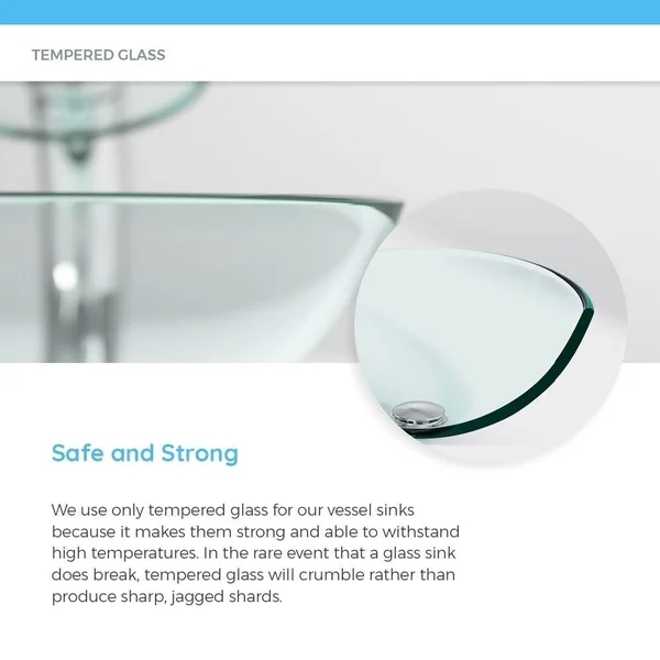 Mr Direct 616 Hand Painted Glass Vessel Sink