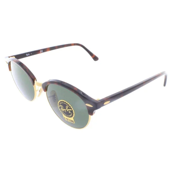 Ray-Ban CLUBROUND RB4246 Round Sunglasses For Unisex - 51-19-145, 990-RED HAVANA