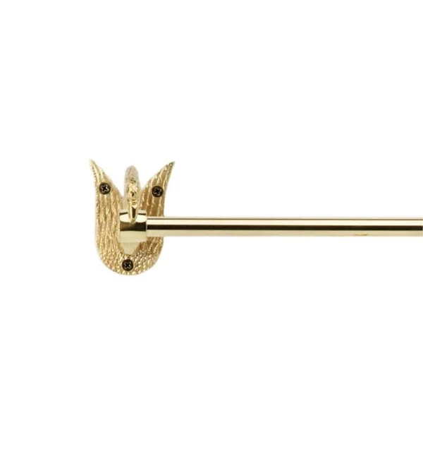 Phylrich KS70-026 Louis XIV Cut Crystal/Swan 25 3/4x22 Wall Mount Towel Bar in Polished Chrome