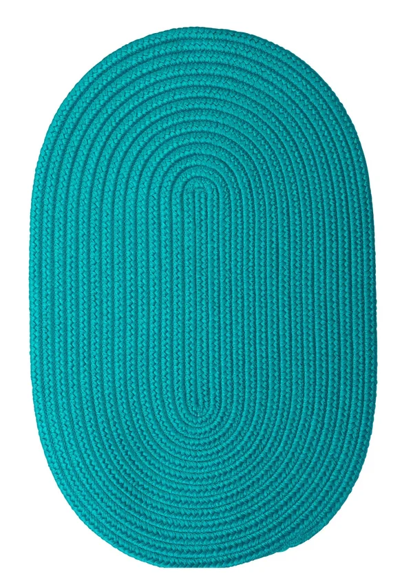 Colonial Mills Boca Raton Area Rug - Turquoise: 8-ft x 11-ft Oval