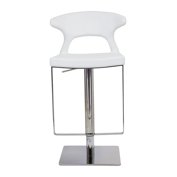 Design Tree Home Adjustable Height Swivel Counter Stool - White Leather