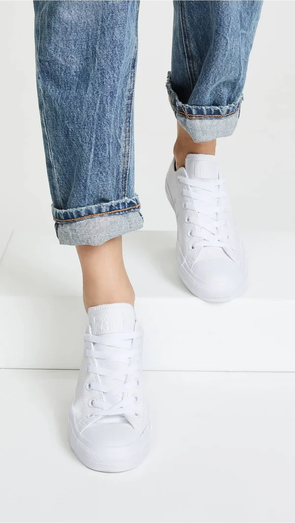 Converse Chuck Taylor All Star Sneakers White Monochrome 6.5