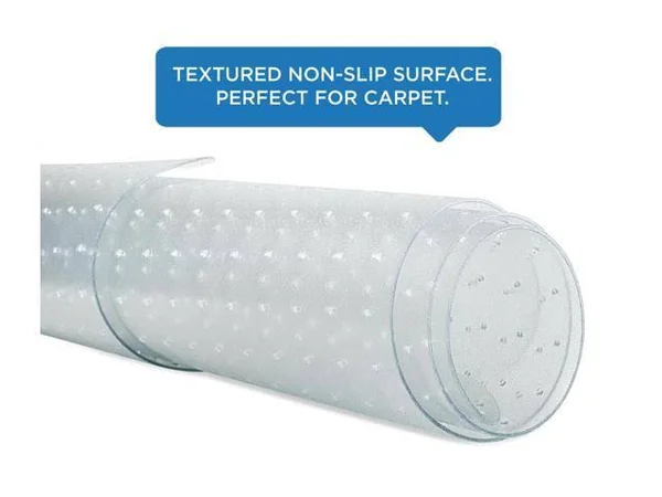 Mount-It! Clear Chair Mat for Carpet - Studded Office Chair Floor Protector, Use in Home or Office, 47? x 35.5?