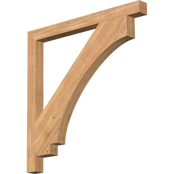 Ekena Millwork BKT04X44X44IMP05SWR 3 1/2x22W x 44x22D x 44x22H Imperial Block Smooth BRACKET - Western Red Cedar
